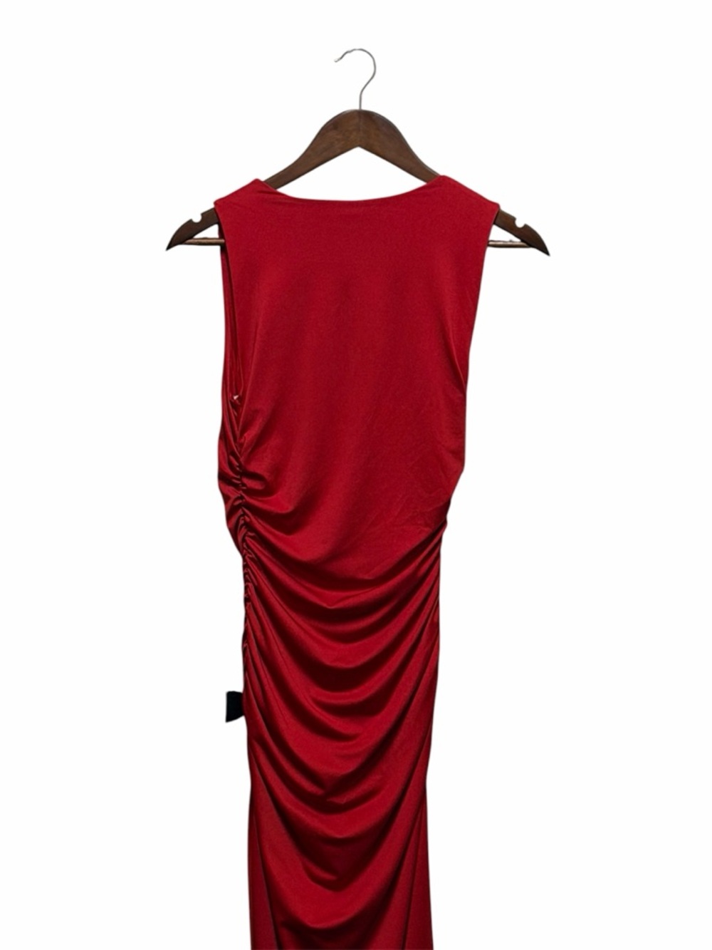 Lulu's Red One-Shoulder Ruched Maxi Dress - Picture 9 of 11